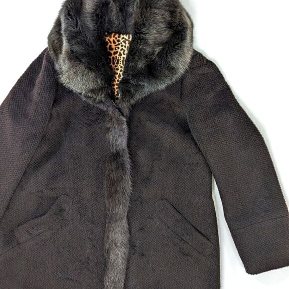 Mink Alpaca 3/4 Length Coat - Picture 3 of 6
